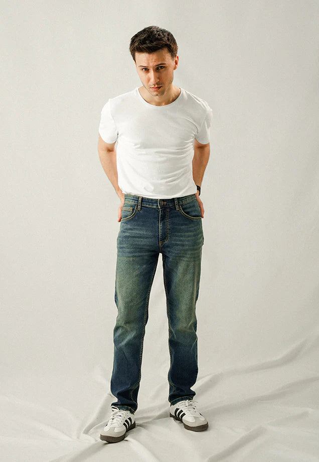 Comfort Slim Fit Denim - Dark Blue Wash