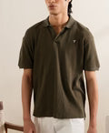 Olive Drop Shoulder POLO