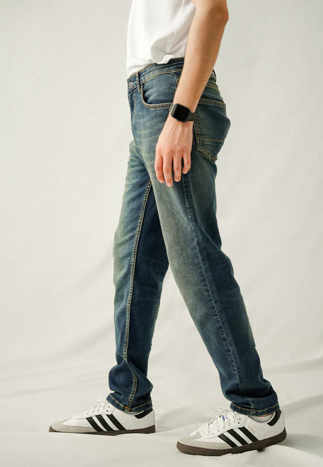 Comfort Slim Fit Denim - Dark Blue Wash