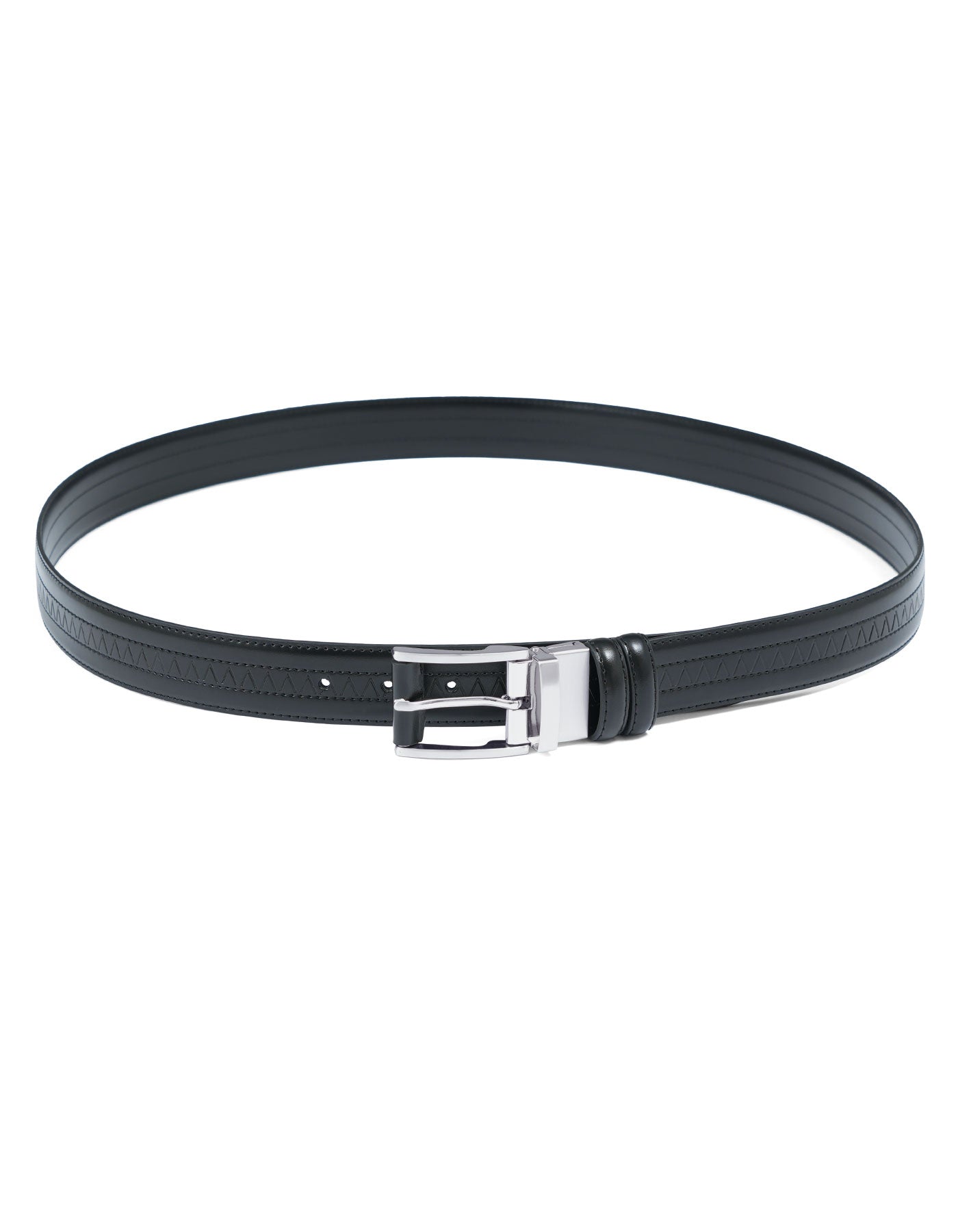 Black Texture Formal Belt