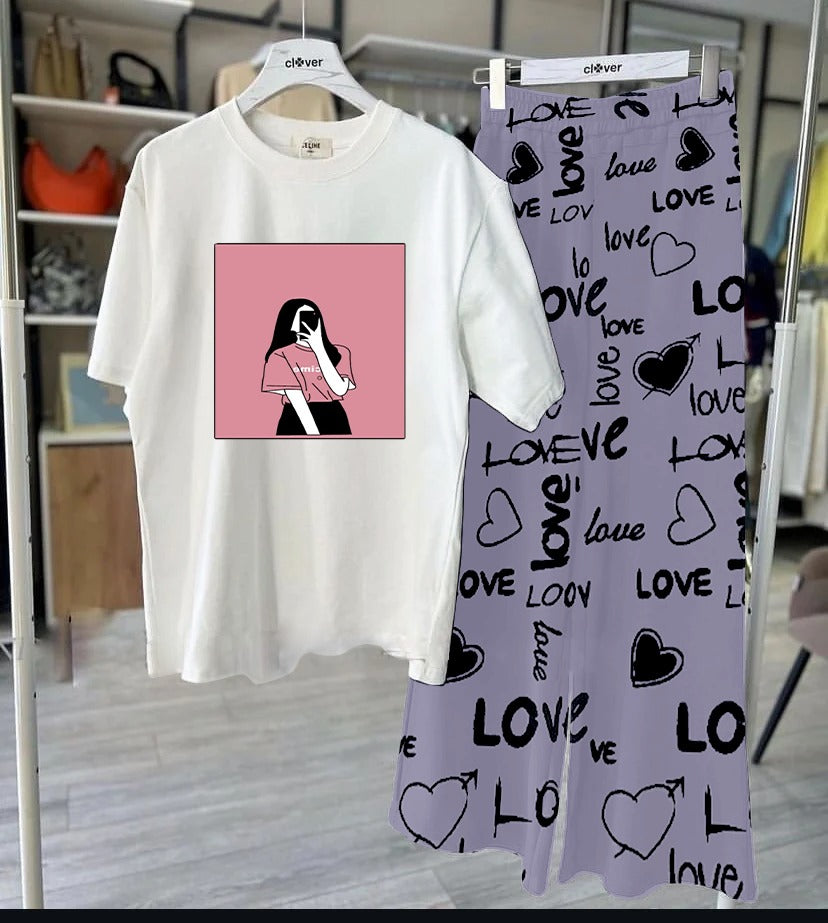 ladies cotton trouser shirt sets: